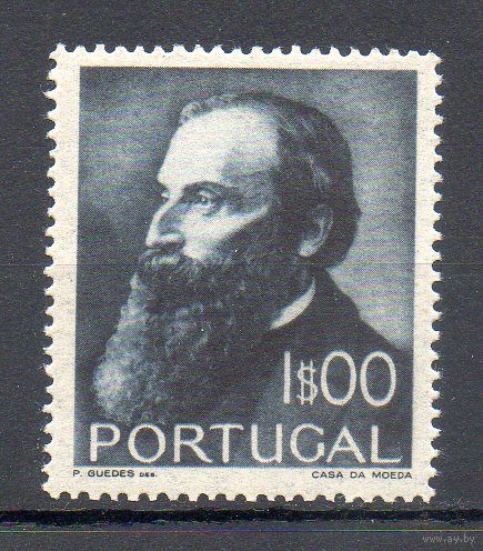 100 лет со дня рождения поэта Абилио Герра-Жункейро Португалия 1951 год 1 марка