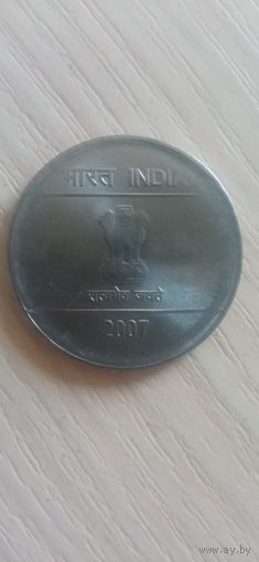Индия 2 рупии 2007г.