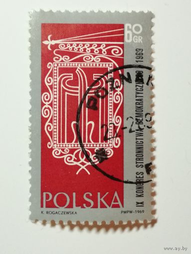 Польша 1969.  IX съезд Польской демократической партии. Полная серия