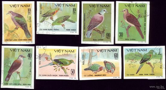 8 марок 1981 год Вьетнам Птицы 1163-1170 U