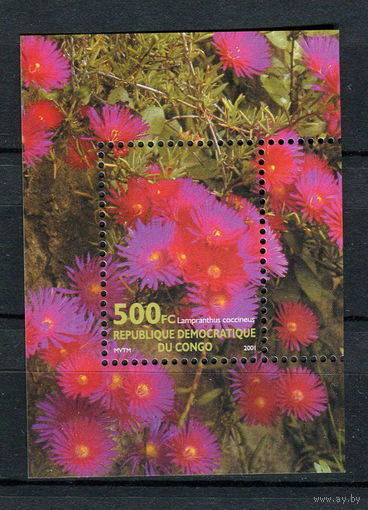 Конго - 2001 - Цветы - [Mi. bl. 116] - 1 блок. MNH.