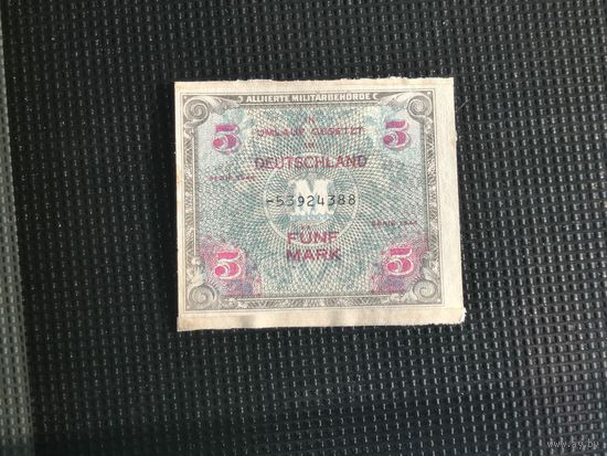 5 марок 1944 года. союзная оккупация