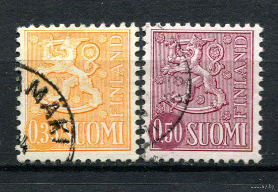 Финляндия - 1974 - Герб - [Mi. 746-747] - полная серия - 2 марки. Гашеные.  (Лот 173AT)