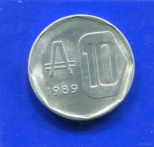 Аргентина 10 аустралей 1989 UNC