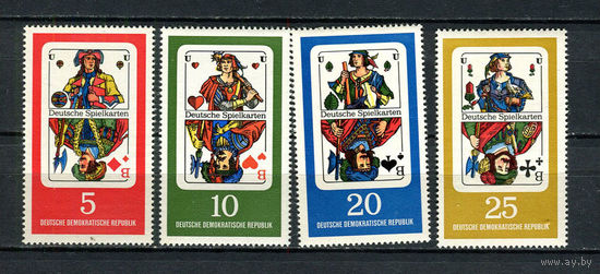 ГДР - 1967 - Игральные карты - [Mi. 1298-1301] - полная серия - 4 марки. MNH.  (LOT L29)