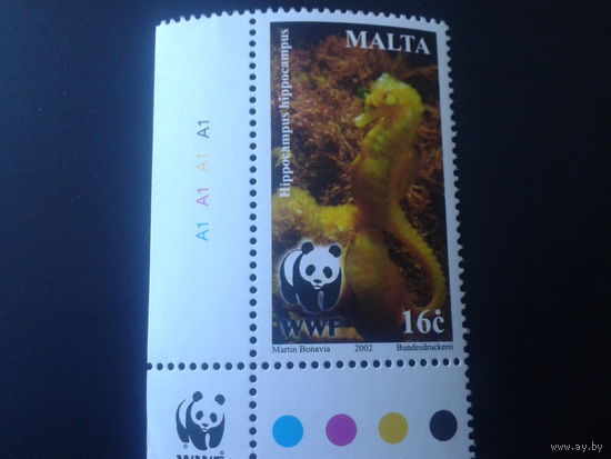 Мальта 2002 морской конек WWF