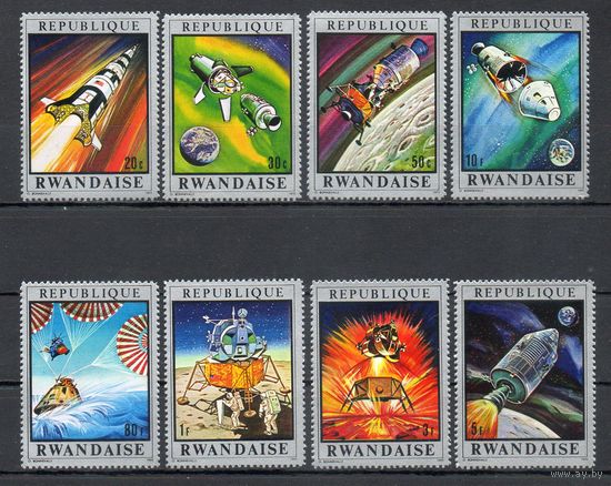 Полёт Аполлона-13 Руанда 1970 год серия из 8 марок
