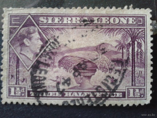 Сьерра-Леоне, колония Англии 1938 король Георг 6