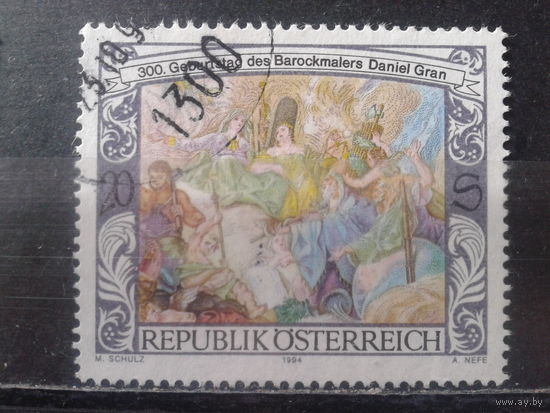 Австрия 1994 300 лет художнику, фреска Михель-2,0 евро гаш