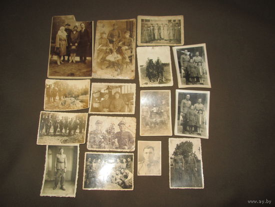 Фотографии из альбома с польскими солдатами 30-40-е года 15 шт.С рубля.