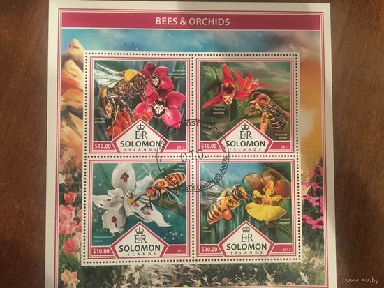 Соломоновы острова 2017. Пчёлы и орхидеи. Малый лист.