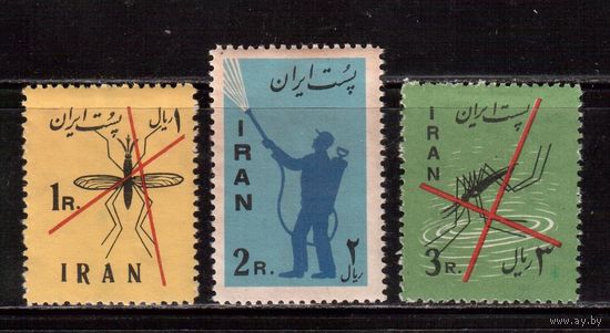 Иран-1960,(Мих.1077-1079) **  ,  Фауна, Насекомые