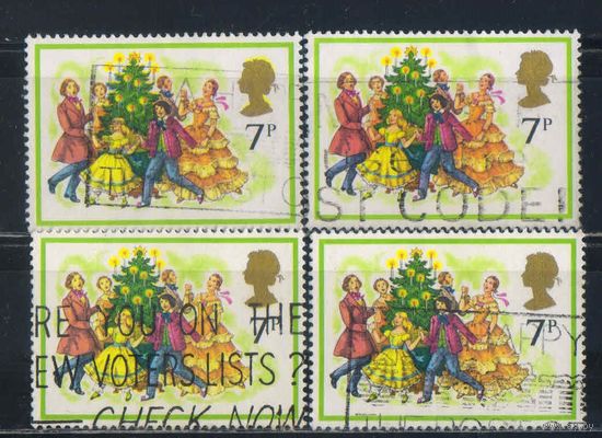 Великобритания 1978 EII Рождество Праздник семьи вокруг елки #777
