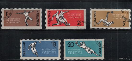 Болгария-1966,(Мих.1633-1637) гаш., Спорт, ЧМ по футболу