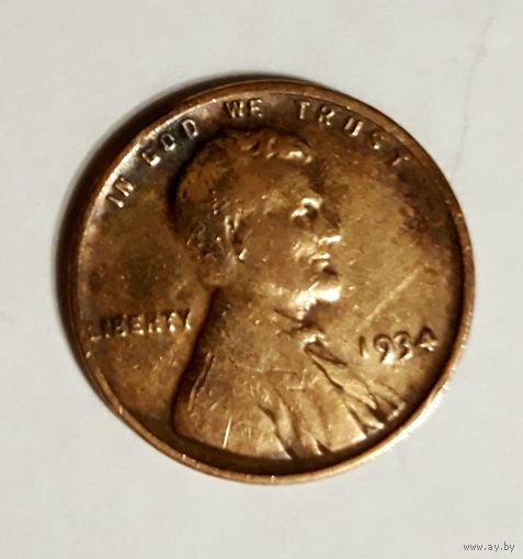 США. 1 цент 1934 г.