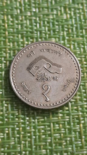 Непал  1 рупия 1997 г. ( Посещение Непала , туризм )