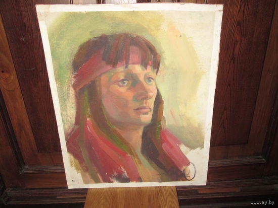 Картина Портрет девушки авт.Н.Овчинников 70-80-е г.С рубля.