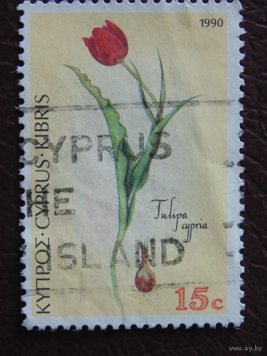 Кипр 1990 г. Цветы.