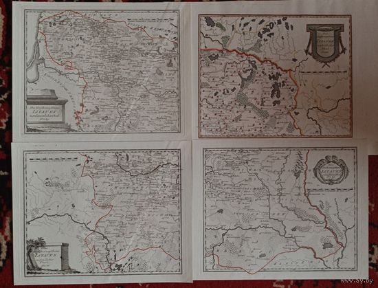 ВКЛ Карта ВКЛ. Райли. 1791. 4 части. ОРИГИНАЛ