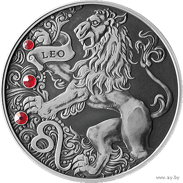 Лев (Leo)   , серебро , 20 рублей ,  2015 год. Зодиакальный гороскоп .  Гараскоп .  Знаки Зодиака , Гороскоп .