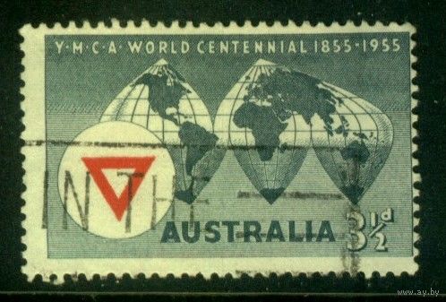 Австралия 1955 Mi# 256 Столетие создания YMCA. Гашеная (AU04)