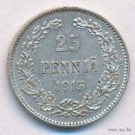 25 пенни 1913 год  _состояние XF