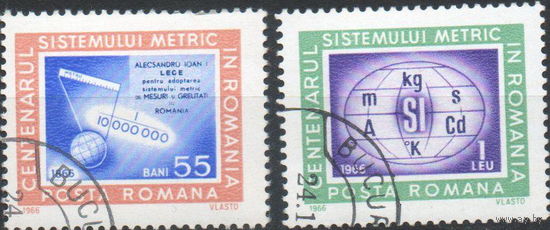 Румыния 1966   100 лет метрической системе