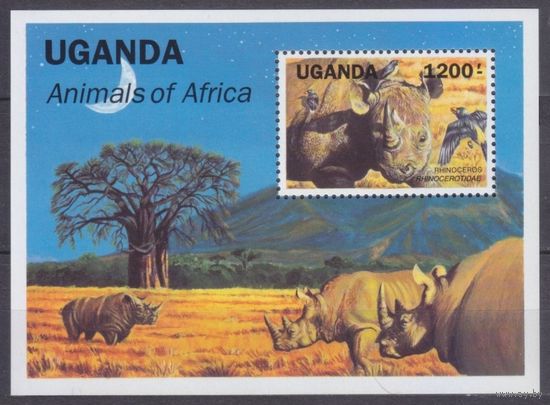 1991 Уганда 965/B149 Фауна - носорог 13,00 евро