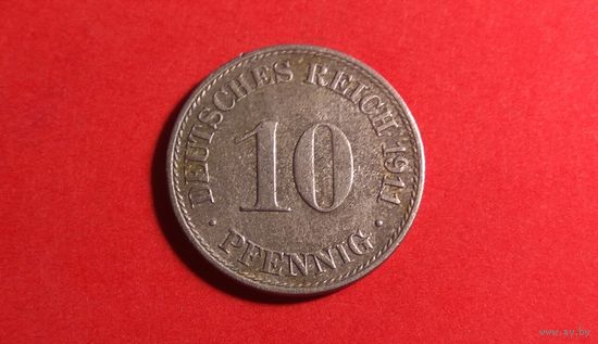10 пфеннигов 1911 А. Германия.