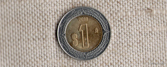 Мексика 1 песо 2010/биметалл/(Ab)