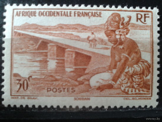Французская западная Африка 1947 Мост, туземка*