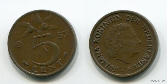 Нидерланды. 5 центов (1953)