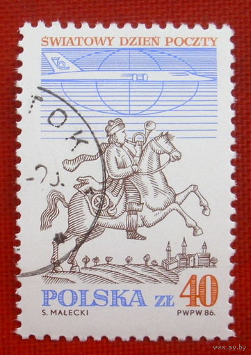 Польша. Всемирный день почты. ( 1 марка ) 1986 года. 3-5.