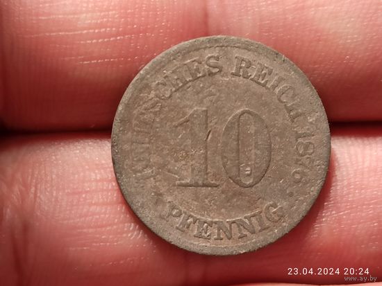 Германия 10 пфеннигов 1876
