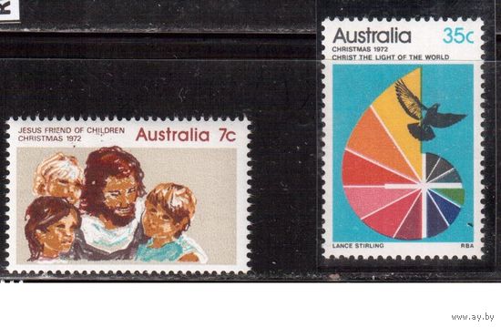 Австралия-1972, (Мих.511-512) ** , Рождество,