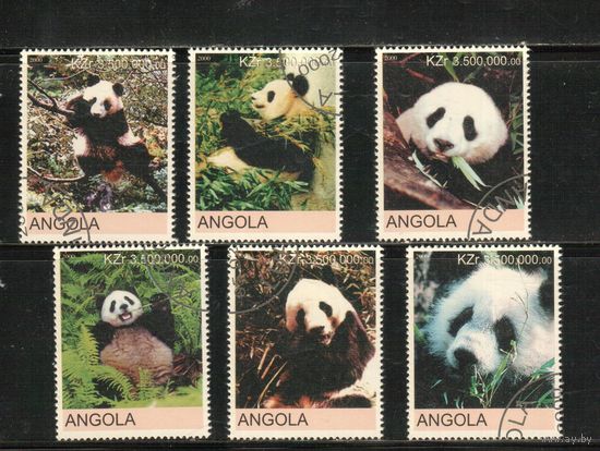 Ангола-2000,  гаш.  , Фауна, Панда(полная серия)