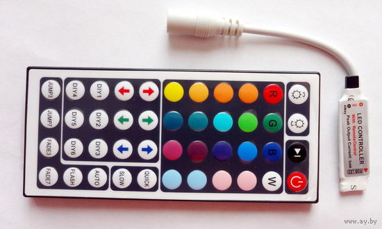 RGB Контроллер  с пультом ДУ на 44 кнопки.