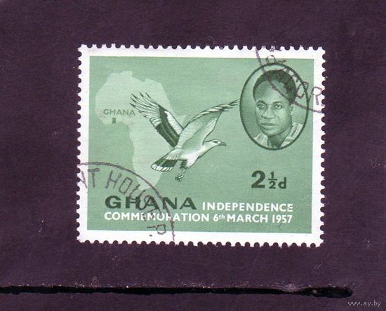 Гана.Ми-2. Кваме Нкрума (1909-1972), премьер-министр, Сип, Карта. 1957