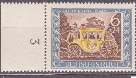 Германия 1943 год Mi 828 MNH! День почтовой марки. Полная серия.\\13