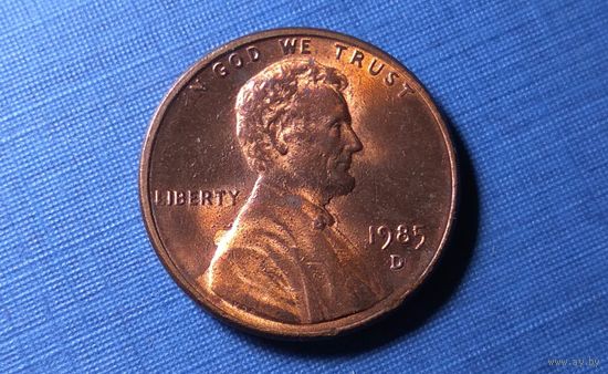 1 цент 1985 D. США.