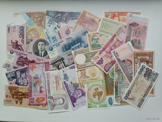Коллекция банкнот 74 шт. (Без повторов)