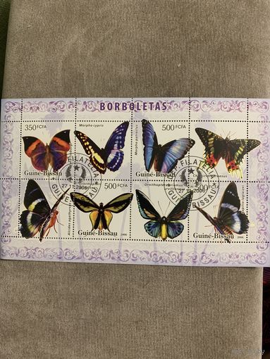Гвинея Бисау 2006. Бабочки. Малый лист