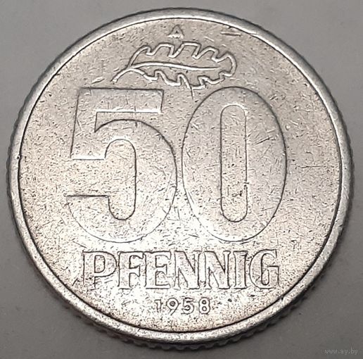 Германия - ГДР 50 пфеннигов, 1958 (4-9-33)