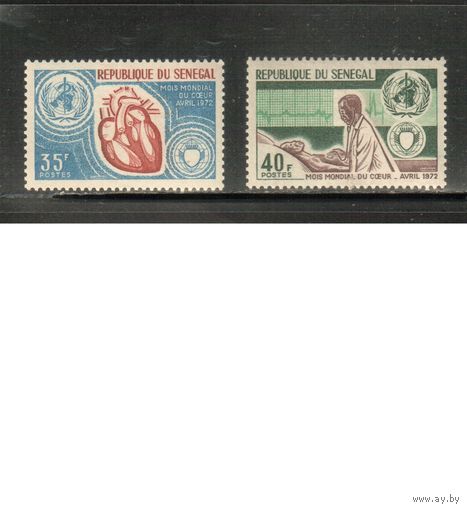 Сенегал-1972 (Мих.,487-488) ,  ** , Медицина (полная серия)