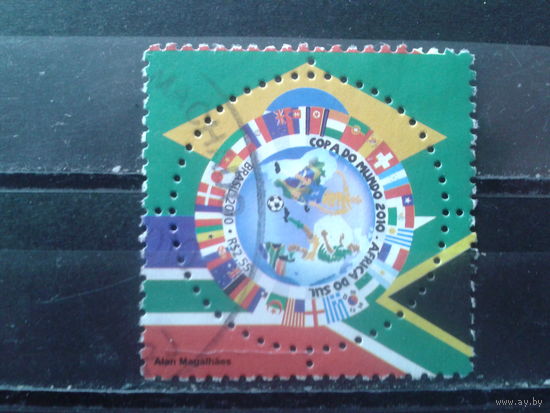 Бразилия 2010 Футбол в Южной Африке, флаги участников Михель-2,6 евро гаш