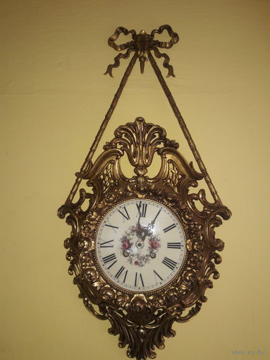 Часы настенные латунь бронза