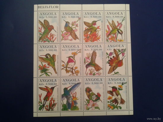 Ангола 1996 Птицы малый лист
