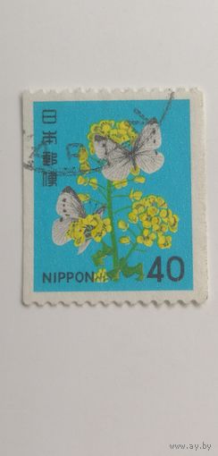 Япония 1980. Стандартный выпуск. Флора. Без вертикальной перфорации
