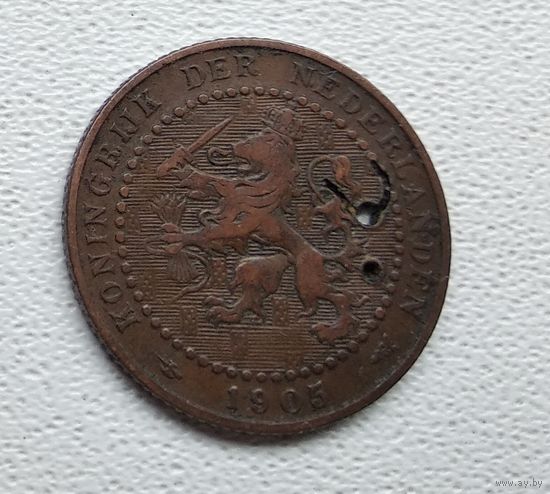 БРАК Нидерланды 1 цент, 1905 1-15-53