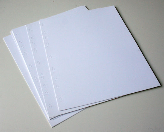 Прокладочные страницы для банкнот  (204х259 мм, белые) Schulz, 10 шт.